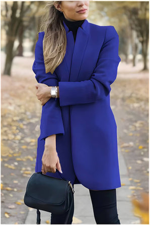 Blazer Alongado de Lã Batida Violeta 16
