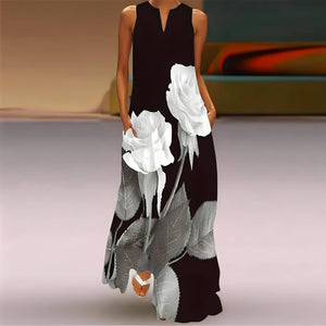 Vestido Longo Flor Branca 13