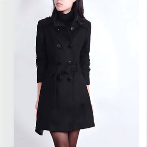 Casaco Feminino de Lã Batida Preto 6