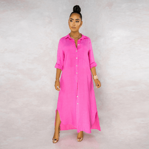 Vestido Longo de Linho Feminino