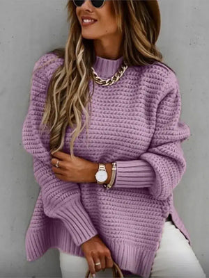 Suéter Feminino de Tricot Lilás