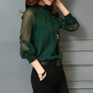 Blusa de Chiffon Verde 5