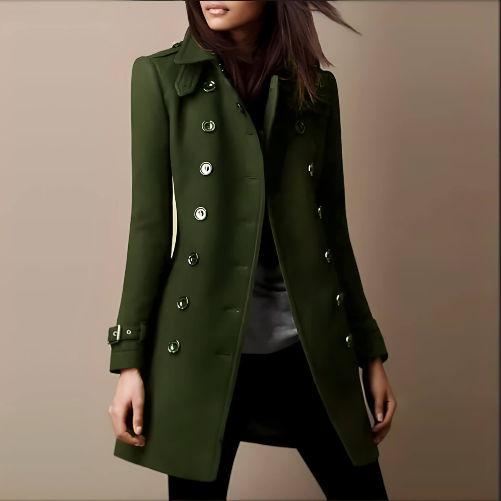 Casaco Feminino de Lã Batida Verde 4