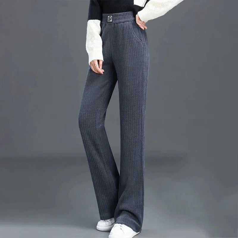 Calça Térmica de Veludo Cinza 4
