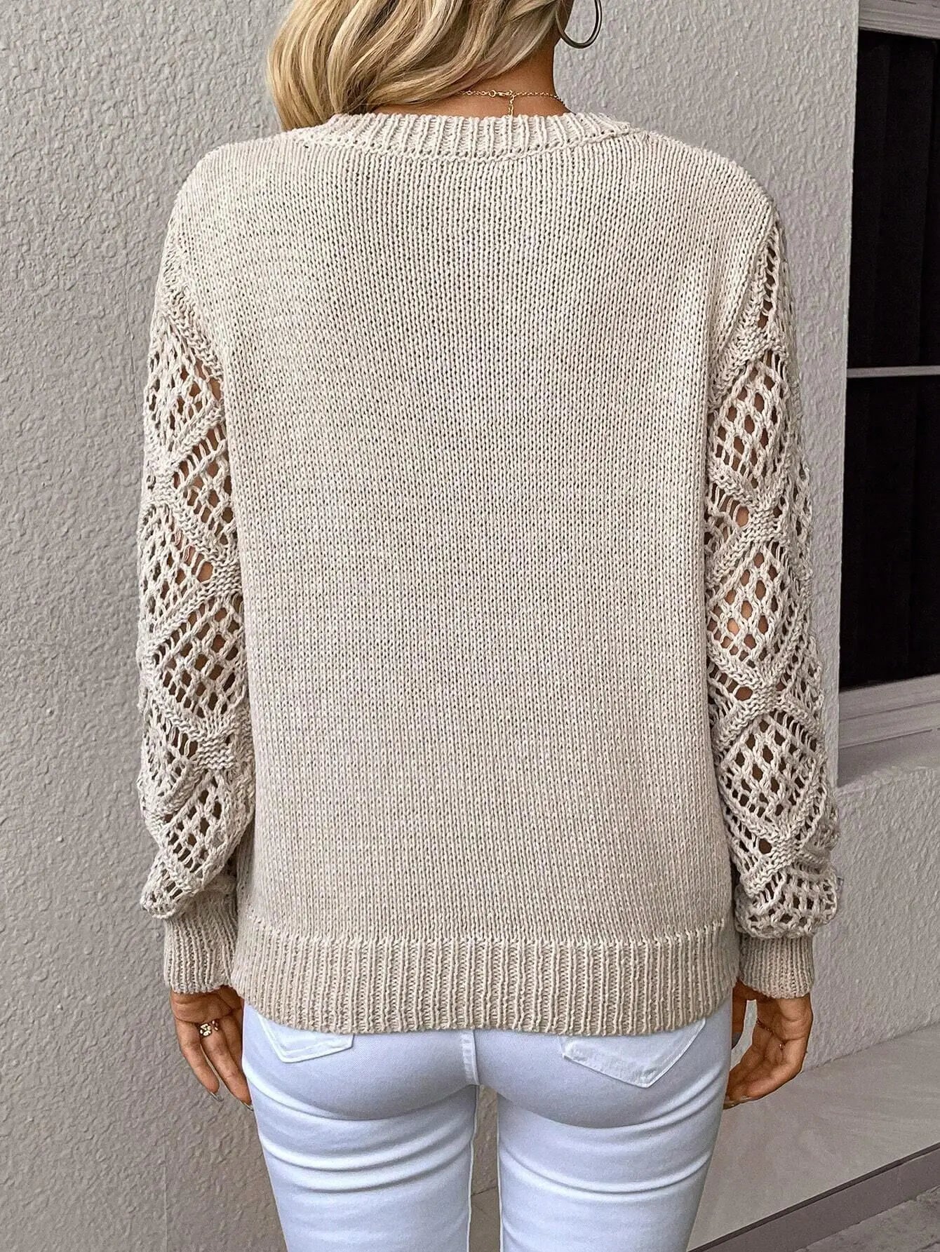Suéter Feminino em Tricot Bege 2