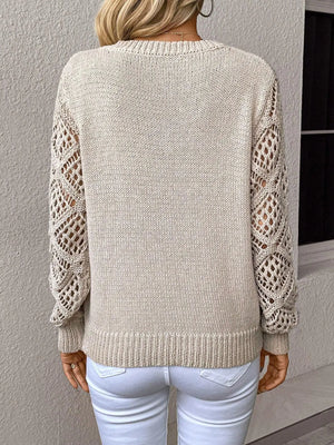 Suéter Feminino em Tricot Bege 2