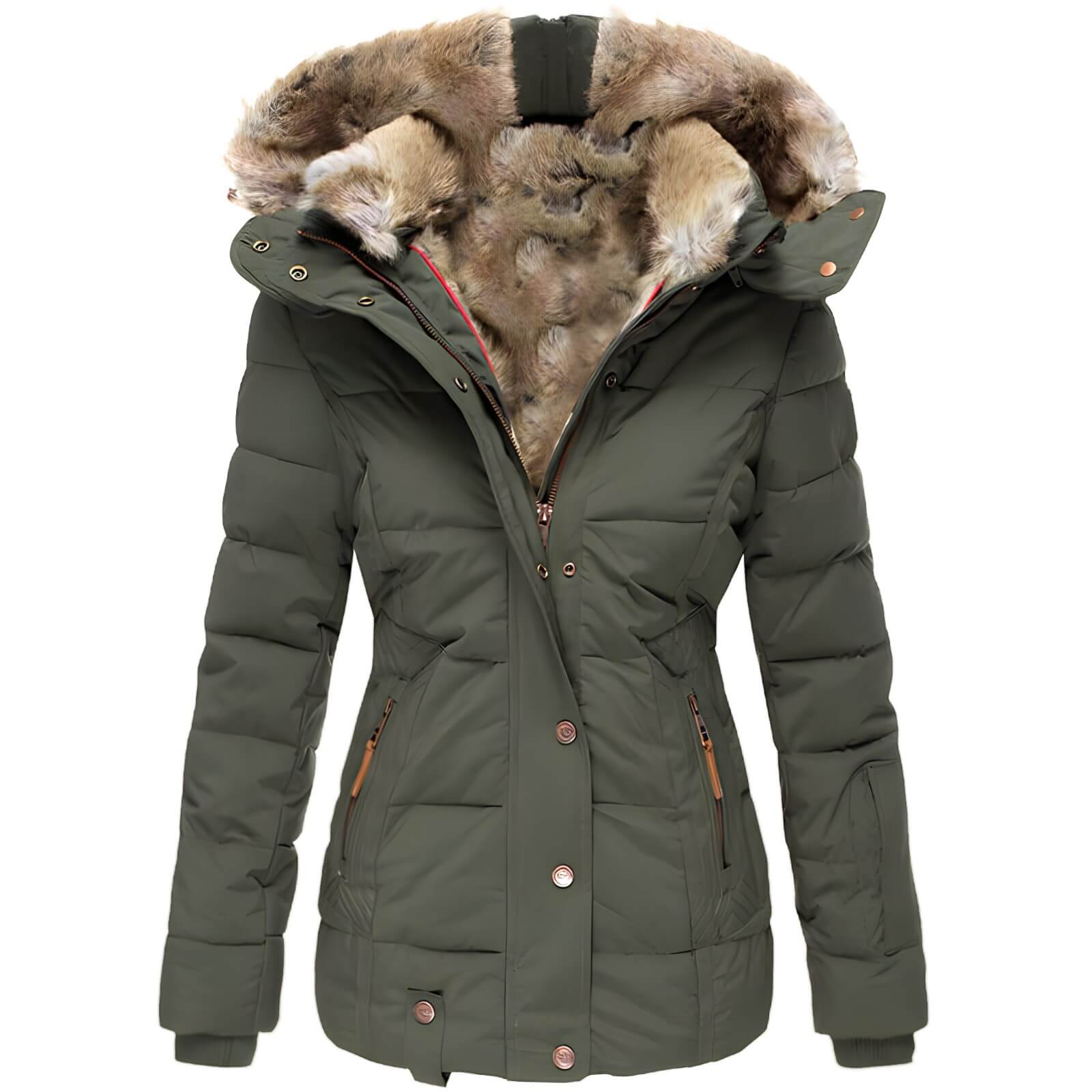 Jaqueta Feminina Puff Forrada Verde 3