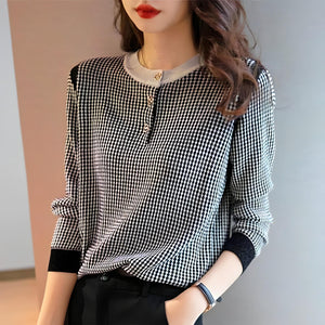 Suéter Casual com Botões Preto 1