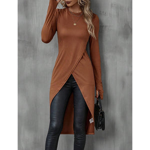Blusa Feminina Longa Assimétrica Caramelo 4