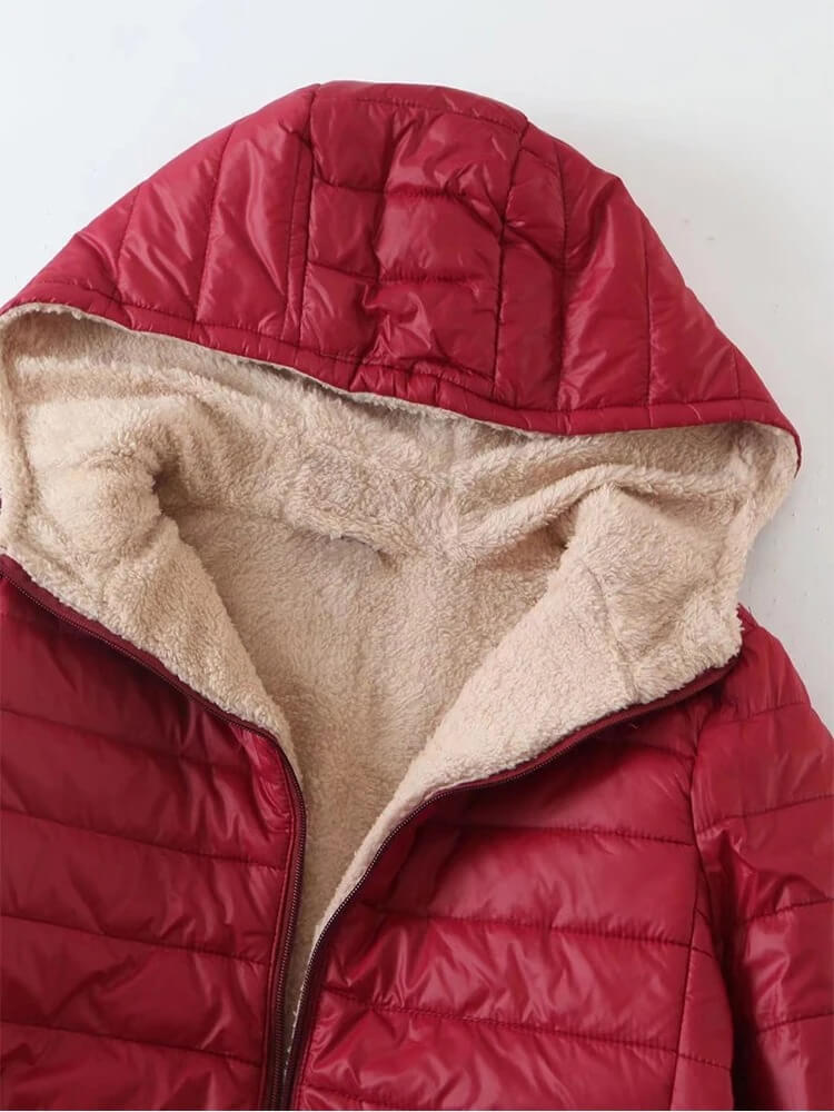Jaqueta Matelassê Forrada Vermelho 08