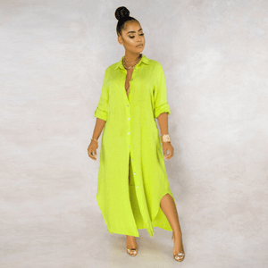Vestido Longo de Linho Feminino