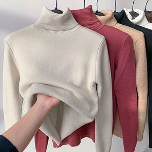 Suéter Feminino Gola Alta Térmico Bege 3